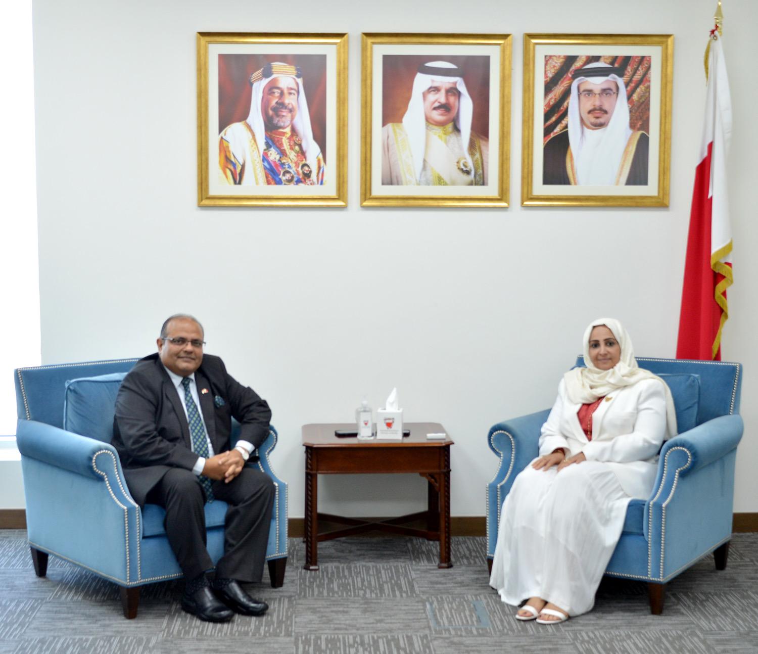 سعادة وزيرة الصحة تستقبل سفير جمهورية الهند لدى مملكة البحرين