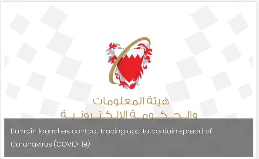 Bahrain launches contact tracing app to contain spread of Coronavirus (COVID-19)