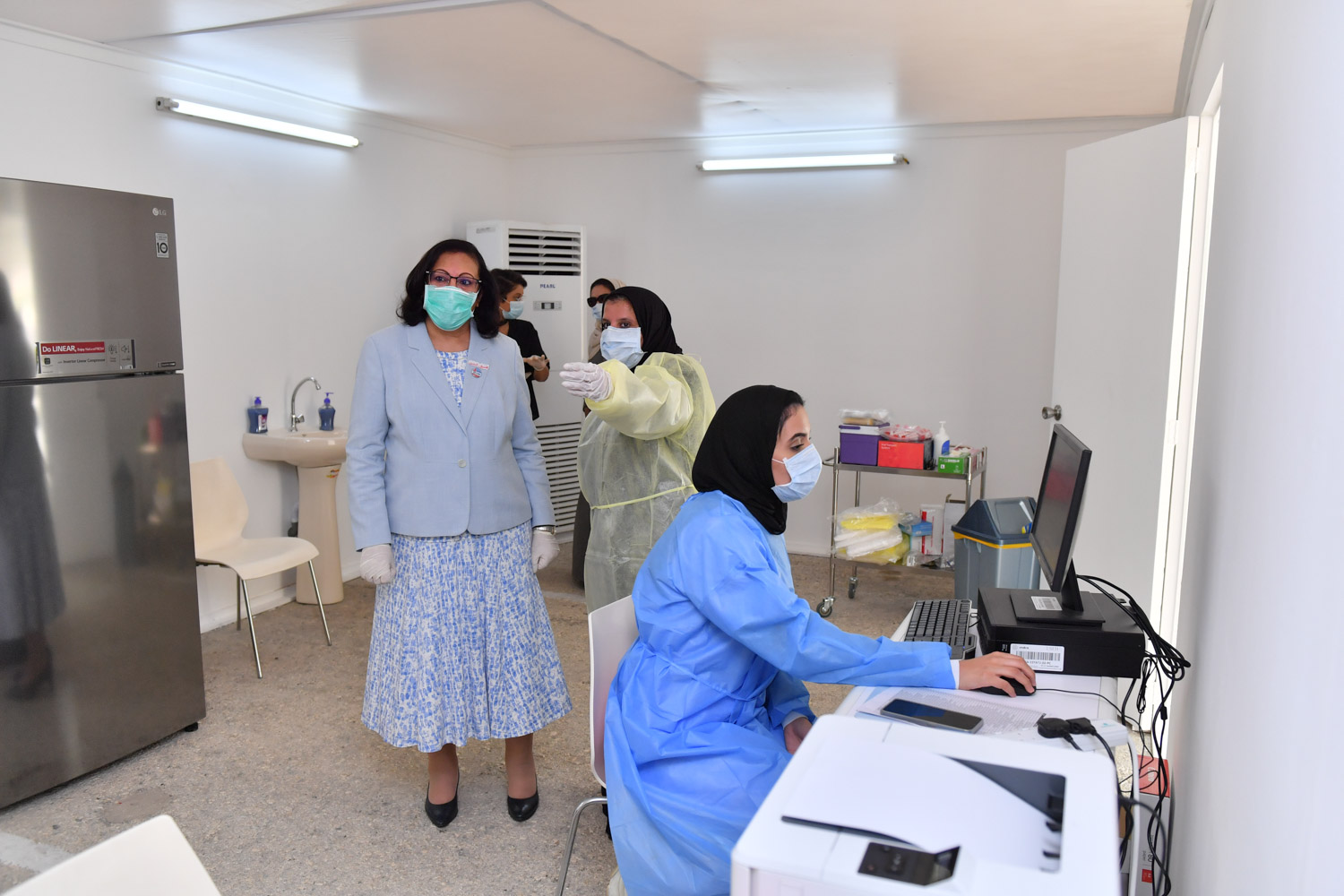 Ministry of Health launches a COVID-19 drive-through testing centre at the Bahrain International Exhibition & Convention Centre