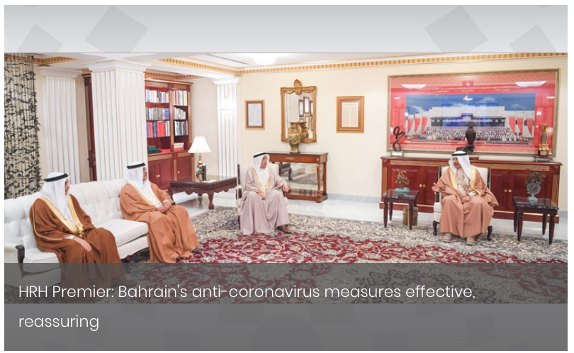 HRH Premier: Bahrain's anti-coronavirus measures effective, reassuring