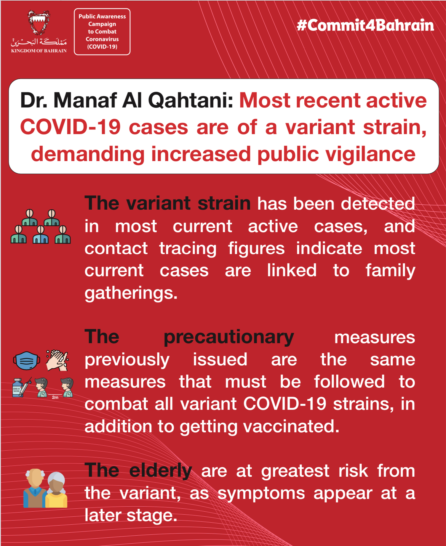 Dr. Al Qahtani: Most recent active COVID-19 cases are of a variant strain, demanding increased public vigilance