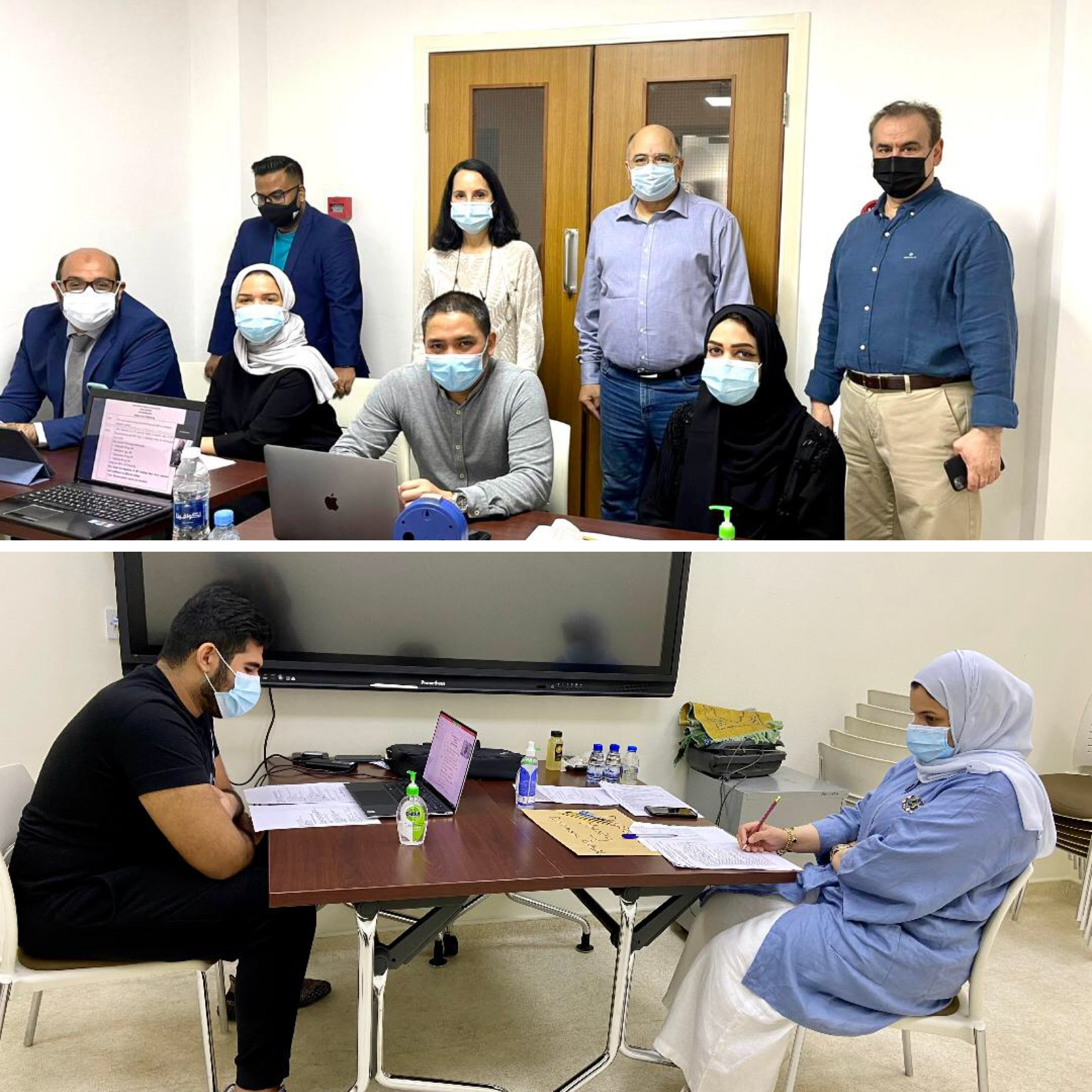 عقد الإمتحان السريري للمجلس العربي للتخصصات الطبية لفرع طب الأسرة لخريجي برنامج طب العائلة البالغ عددهم 37 طبيب و طبيبة من مملكة البحرين للدفعتين 2019 - 2020