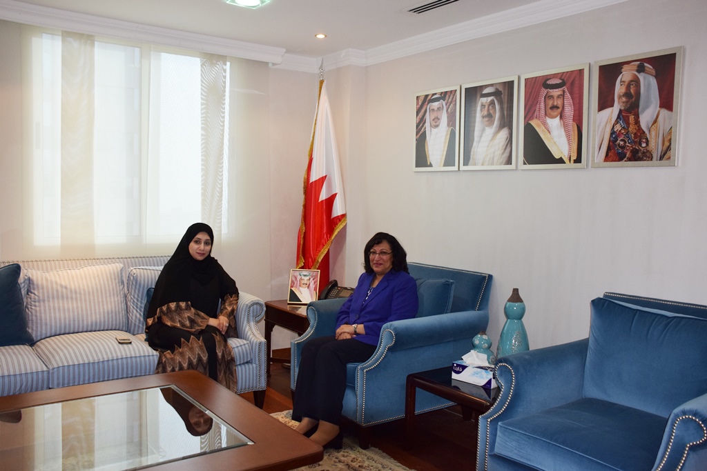 Minister of Health receives member of the Representatives Council Mrs. Fatima Al-Asfoor